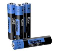 1.5V AAA batería recargable de litio 1100mWh con 4 pack, para control remoto, juguetes, linterna, despertadores, reloj