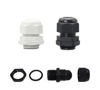 1/6/12 piezas Prensaestopas anti-flexión con bloqueo de cable, prensacables metálicos, pasacables eléctricos, goma, cables M63(6 pcs M63 White)