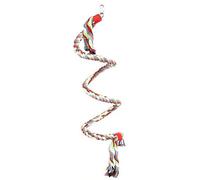 1.6 Meter Parrots Swing Spiral Climbing Standing Toys with Bell Rope Perch Birds Supplies for Large Medium Small Parrots