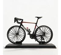 1:6 modelo de bicicleta de carretera de metal, réplica de mini simulación con piezas móviles y soporte de pantalla, coleccionista de decoración, regalo para los amantes del ciclismo, color negro y