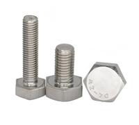 1/6 piezas M7 M9 1 mm 1,25 mm 0,5 mm Paso de rosca fina 10-100 mm Acero inoxidable 304 DIN933 Tornillo de cabeza hexagonal exterior(1Pc M9x1.25x100mm)