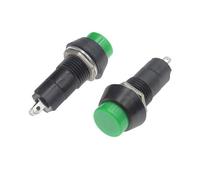 1~6 uds interruptores de botón de autobloqueo/autorrecuperación 12mm interruptor de botón de plástico apagado momentáneo 3A 250V AC 2PIN mezcla de 6 colores(Green,MOMENTARY_1PCS)
