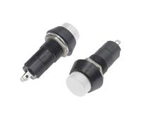 1~6 uds interruptores de botón de autobloqueo/autorrecuperación 12mm interruptor de botón de plástico apagado momentáneo 3A 250V AC 2PIN mezcla de 6 colores(WHITE,MOMENTARY_1PCS)