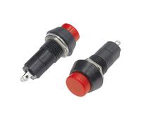 1~6 uds interruptores de botón de autobloqueo/autorrecuperación 12mm interruptor de botón de plástico apagado momentáneo 3A 250V AC 2PIN mezcla de 6 colores(Red,MOMENTARY_3PCS)