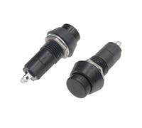 1~6 uds interruptores de botón de autobloqueo/autorrecuperación 12mm interruptor de botón de plástico apagado momentáneo 3A 250V AC 2PIN mezcla de 6 colores(Black,SELF LOCKING_1PCS)