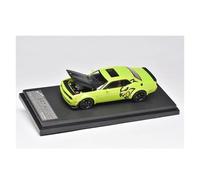 1:64 Dodge Challenger SRT Hellcat Modelo De Coche De Aleación Adornos De Fundición De Metal Verde Exquisita Artesanía Decoración