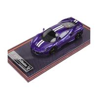 1:64 Ferrari F8 Tributo - Modelo De Coche De Resina, Adornos Decorativos para El Hogar Miniaturas De Automoción(Purple)