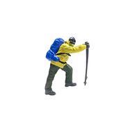 1/64 Figuras de personas escaladoras, modelo de mini personas para casa de muñecas, diseño de diorama, amarillo y azul 1:64