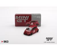 1/64 Mini-Gt MGT00963-L Fiat 595 Abarth LB Works Abas Works 2024 Race Red #49