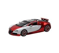 1:64 para Bugatti Veyron Modelo Coche De Aleación Colección De Exhibición De Pasatiempos Adornos A Pequeña Escala Exquisita Artesanía Decoración(Red)