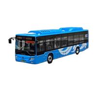 1 64 para el autobús Nueva energía Foton Ouhui Modelo Coche aleación fundida a presión Adornos estáticos coleccionables(Azul)