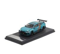 1 64 para El Modelo Coche Aleación Simulación Reforma Explosiva Avalon Vehículo Pequeño Simulado Regalo De Cumpleaños(Azul)