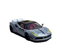 1:64 para Ferrari 488 Widebody Super Racing Sports Car Model Collection Display Decoración del Hogar Miniaturas De Automoción