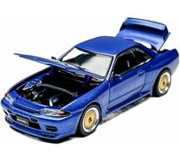 1:64 para Nissan GT-R32 Skyline Bayside - Coche aleación para exhibición navideña