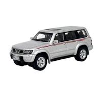1:64 para Nissan Patrol 1998 Y61 Simulación Modelo De Coche De Metal Colección Decoración Miniaturas De Automoción(Silver)