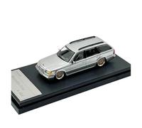 1 64 para S124 Station Wagon Simulación Modelo De Coche Aleación Colección Decoración Escritorio Exhibición(Golden Wheel)