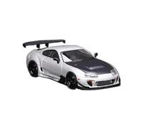 1:64 Toyota Supra Bull Demon King - Modelo de Coche de aleación fundida a presión Adornos coleccionables(White)