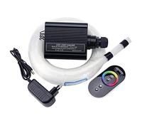 1 6W LED Kit de iluminación techo estrella fibra 0,75 mm 2 metros 150pcs / 200pcs Pmma Fibra óptica + Rgb Motor ligero táctil remoto Alta Eficiencia(0.75mm 200pcs 2meter)