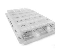1-7-14-28 Day Pill Box Wallet Organiser Dispenser Planner Packaged Compartments - Pill Tablet medicine organiser storage holder travel box case (7 Days Pill Holder) by Pill Box