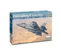 Italeri 1464S 1:72 F-35A (Beast Mode) - Modelismo, Kit, Libre, Hobby, Encolado, Kit de plastico, Detallado, Sin Pintar