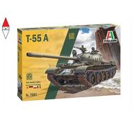 Italeri Kit de modelismo T-55 1:72, kit plástico detallado para pegar, 7081S