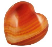 1.73 pulgadas Curación Cristal Cornelian Heart Love Tallado Puff Palm Stone, Piedra de preocupación, Equilibrio de Chakra Reiki-PC 1