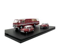 1:76 para El Mini BMC Racing Team Set Red Alloy Bus Car Model Colecciones Estáticas Recuerdos Decorativos Miniaturas De Automoción