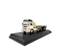 1:76 para Remolque Plataforma Aleación Marrón Modelo De Coche Simulación Vehículo Transporte Adornos En Miniatura