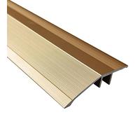 1.77 Inch Wide Metal Doorway Reducer Flute for Sliding Doors/Barn Door,Floor Transition Strip Wood to Tile Gold, Non-Slip Ramp Adhesive Mount(Length 120cm/47 in)