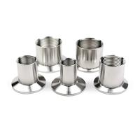 1/8”1/4“ 1/2" 3/4” 1” 1-1/4”Sanitary Stainless Steel SS304/316L Female Threaded Ferrule Pipe Fittings Tri-Clamp Adapters(SS304,FERRULE 77.5MM_1") Plumbing Fittings