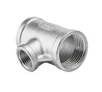 1/8 1/4 3/8 1/2 3/4 1 2 3 4 BSPT NPT hembra reductor Tee 3 vías 304 conector instalación tuberías acero inoxidable acoplador divisor(BSPT SS201,3L4 TO 1L2 INCH_TWO SIDES TO MID)