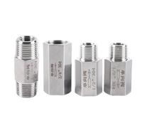 1/8" 1/4" 3/8" 1/2" 3/4" 1" BSP NPT Female Male Hex One Way Check Valve Non-Return Inline 304 Stainless Steel(3/4",Male To Female NPT)