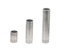 1/8 "1/4" 3/8 "1/2" 3/4 "1" BSP rosca macho pezón largo 304 conector de instalación de tubería de acero inoxidable longitud del adaptador 100-200mm(100mm Length 2")