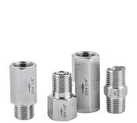 1/8" 1/4" 3/8" 1/2" 3/4" 1" BSPP Female Male 304 Stainlees Steel One Way Non-return Check Valve Water Gas Oil High Pressure(G3l8 Male To Female)