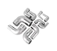 1/8 "1/4" 3/8 "1/2" 3/4 "1" BSPT macho 6/8/10/12/14/15/16/20/25/32mm espiga for manguera codo de cola conector 90 grados acero inoxidable SS304(20mm Barb,1")
