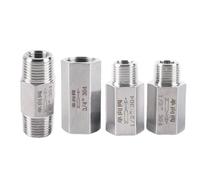 1/8 "1/4" 3/8 "1/2" 3/4 "1" BSPT NPT hembra macho hexagonal válvula de retención unidireccional sin retorno en línea acero inoxidable 304(1/4 inch,Male To Female BSP)