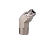 1/8 "1/4" 3/8 "1/2" 3/4 "1" BSPT NPT rosca macho hembra 304 Acero inoxidable alta presión codo de 45 grados accesorio de tubería forjada(Female-Male BSPT1I8)