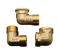 1/8 "1/4" 3/8 "1/2" 3/4 "1" hembra X rosca macho 90 grados codo de latón conector de instalación de tuberías acoplador for adaptador de cobre de combustible de agua(G3I4 M To G1I2 F)