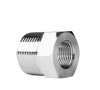 1/8 "1/4" 3/8 "1/2" 3/4 "1" NPT BSP hilo femenino macho 316 casquillo de acero inoxidable adaptador de instalación de tuberías acoplador(BSPT Thread M3I8 to F BSP1I4)