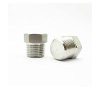1/8 "1/4" 3/8 "1/2" 3/4 "1" NPT Hilo Macho 304 Acero Inoxidable Hex Hex Cabe Tapa de la Cabeza Enchufe de tubería(1/2")