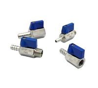 1/8" 1/4" 3/8" 1/2" 3/4" BSP Male Female 6 7 8 10 12-20mm Hose Barb Sanitary Ball Valve Homebrew 304 Stainless Steel Blue Hanlde(1/2",BSP FEMALE_TYPE-A_8MM)