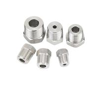 1/8 "1/4" 3/8 "1/2" 3/4 "M5 M6 M8 M10 M14 M16 M18 M20 BSPT métrico macho a hembra 304 reductor de acero inoxidable conector de tubería(M5x0.8 Female,M16x1.5 Male)