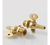 1/8, 1/4, 3/8, 1/2, 3/4 pulgadas macho a 8mm, 10mm, 12mm, espiga for manguera, cola de latón, llave de purga fija, válvula de conmutación de grifo, 1 Uds.(1l4 BSPP- 8mm)