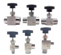 1/8" 1/4" 3/8" 1/2" BSP NPT Female Male Elbow Needle Valve Crane 304 316 Stainless Steel Flow Control Water Gas Oil Propane(1/8",NPT_STRAIGHT_SS304)