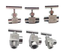 1/8" 1/4" 3/8" 1/2" BSP NPT Female Male Elbow Needle Valve Crane 304 Stainless Flow Control Water Gas Oil One-Shape Handle(BSP_ELBOW_MALE)