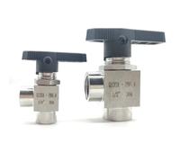 1/8 1/4 3/8 1/2 pulgadas NPT hembra cierre válvula de bola codo de 90 grados 304 acero inoxidable 1Pcs(1/8", NPT)