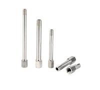 1/8 "1/4" 3/8 "BSP hembra a macho X 50/75/100/150/200mm de longitud 304 conector de acoplamiento de acero inoxidable agua Gas aceite(75mm 3/8")