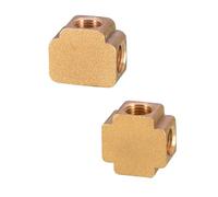 1/8 "1/4" 3/8 "BSP hilo femenino latón cuadrado tipo T 3 vías 4 vías conector adaptador de conector(4 Way 1/4")