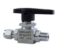1/8" 1/4" BSPT NPT Male To 3 6 mm 1/8 1/4 Inch Tube OD Compression Union Ball Valve 316L Stainless Steel 3000 PSI Water Oil Gas(ZG1l4-6)