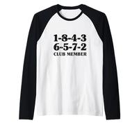 1-8-4-3-6-5-7-2 Miembro del Club 18436572 Orden de despido Big Block Camiseta Manga Raglan
